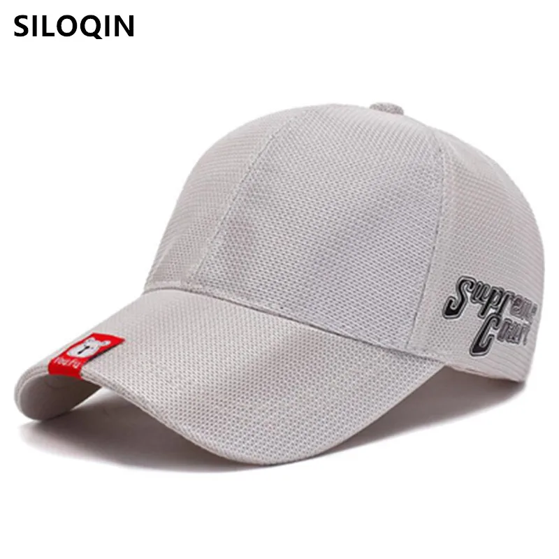

SILOQIN adjustable size breathable baseball caps for men women New summer mesh cap men's fishing caps women's casual sports cap