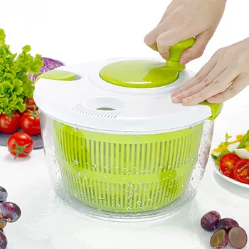 

Vegetable Salad Spinner Large Dryer Bowls with Pouring Spout Kitchen Tool GHS99