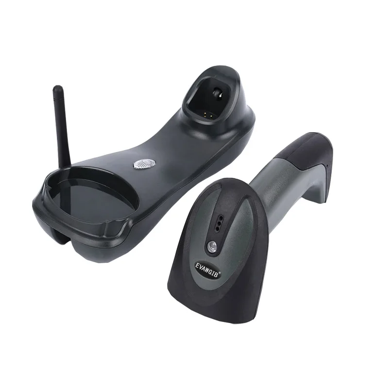 Barcode Scanner 433MHz Wireless Handheld 1D CCD Reader With Charging Base Holder Warehouse Barcode Reader