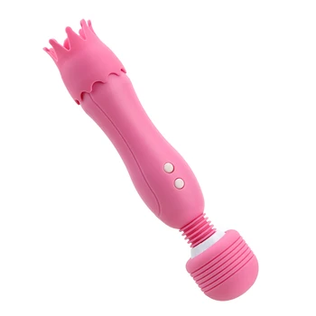 Tongue Licking Clit Nipple Vibrators G Spot Massager Clitoris Stimulator Sex Toys for Women Powerful Magic Wand AV Vibrator 4