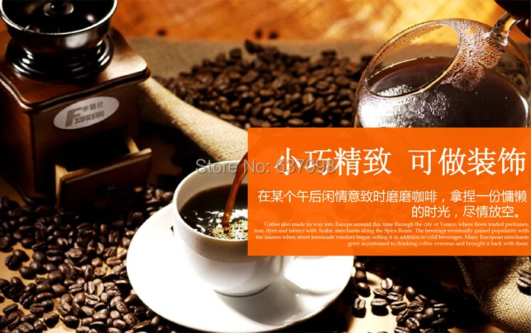 Fxunshi MD-802 household cafe maker machine hand coffee home wooden vintage mill manual coffee bean grinder grind powder