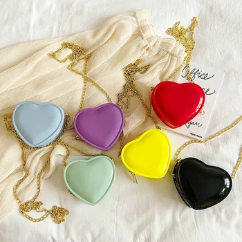 

Women Leather Purses and Handbags 2020 Candy Color Crossbody Bags for Women Small Heart Wallet Bag Ladies Hand Bag