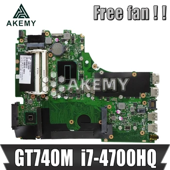 

Free Fan 100% original New X750JB mianboard For ASUS X750 X750J X750JN K750JB K750JN A750J laptop motherboard I7-4700HQ GT740M