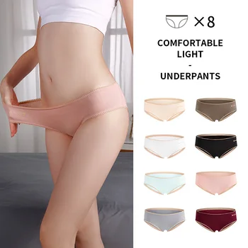 

Women's Panties Soft Cotton M-3XL Breathable Sexy Lingerie Briefs Underwear Ladies Seamless Dropshipping