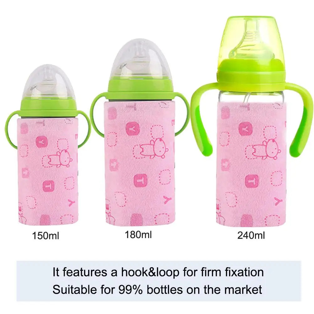 

USB Bottle Warmer Insulation Cover Feeding Bottle Thermostat Outdoor Portable Milk Water Baby Bottle Warmer