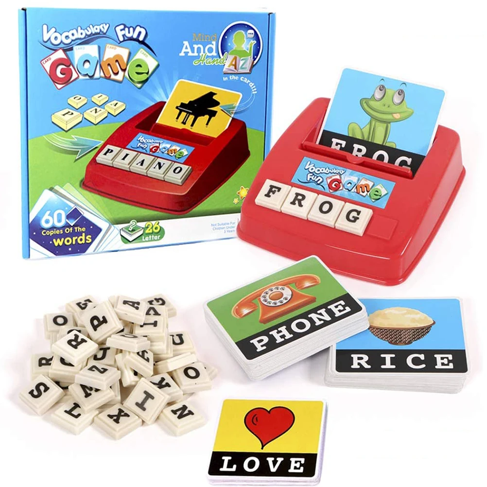English Spelling Alphabet Letter Game Early Learning Educational Spelling Toys 