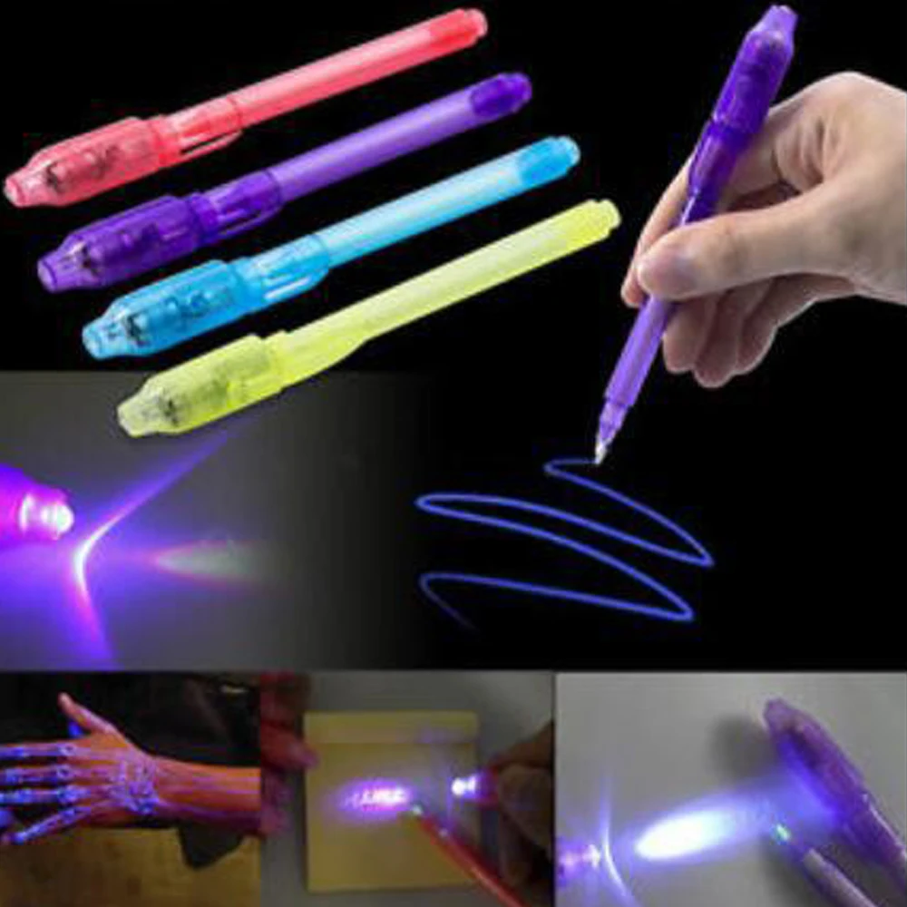 

Multi - function night lamp anti - counterfeiting uv invisible ink lamp pen big - head money checking pen magic highlighter