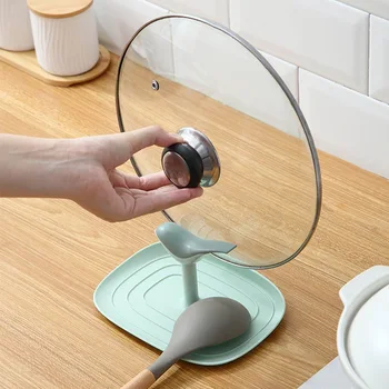 

Simple Spoon Lid Rest Stand Bird Shape Pot Cover Shelf Utensils Holder Plastic Household Storage Rack Kitchen Accessories