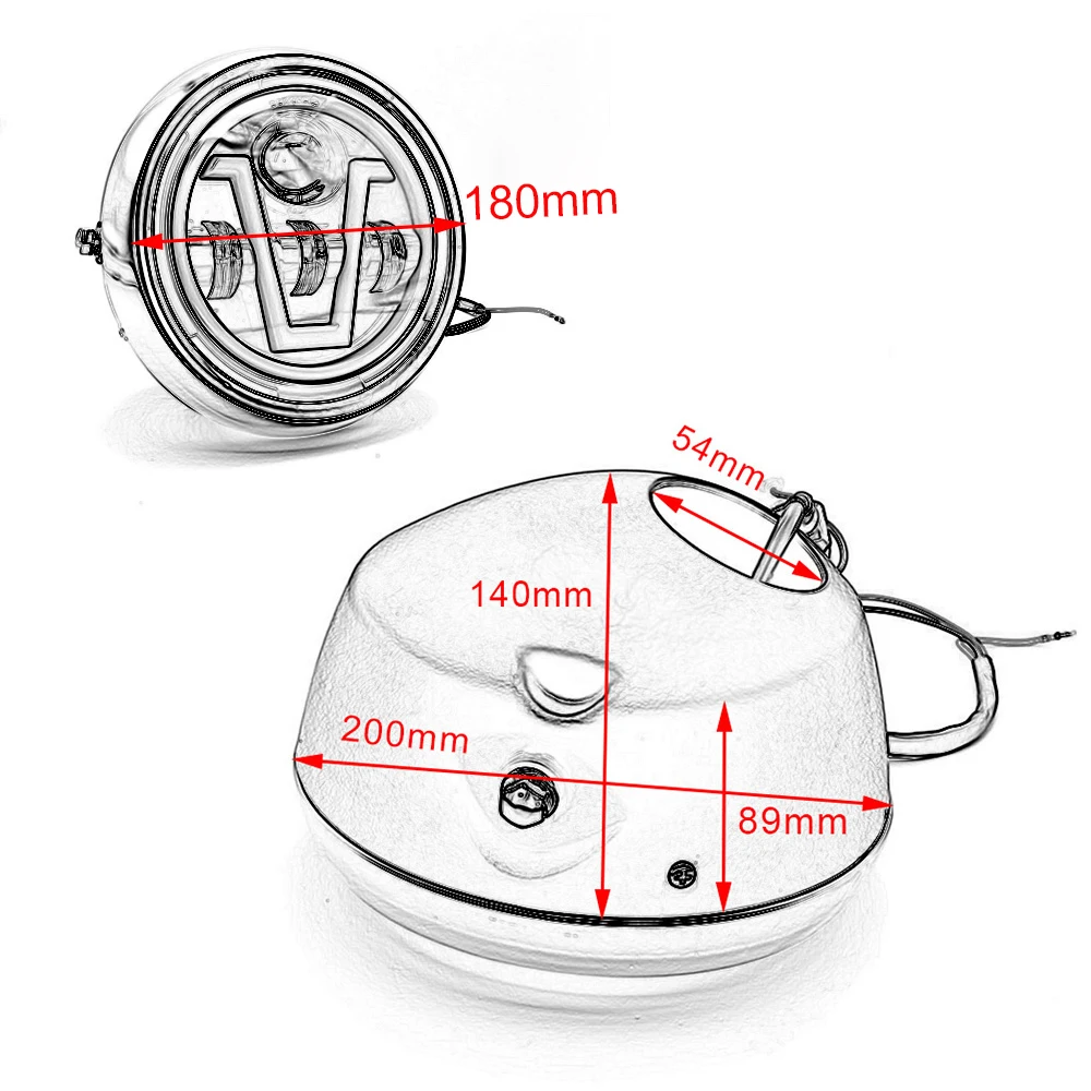 ZORBYZ мотоцикл 7 ''круглый светодиодный проектор модифицированный головной светильник с ангельским глазом светильник для Harley Honda CB400 CB500
