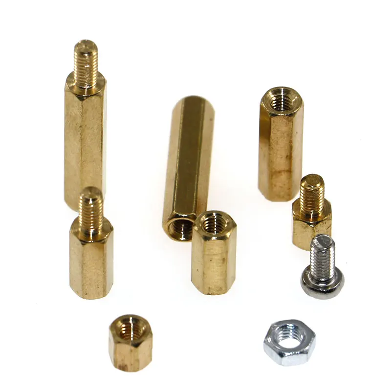 더블 패스 구리 칼럼 스크류 키트, 싱글 헤드 육각 구리 칼럼 콤비네이션 박스, 300PCs, M3 * 5mm-M3*20 + 6mm