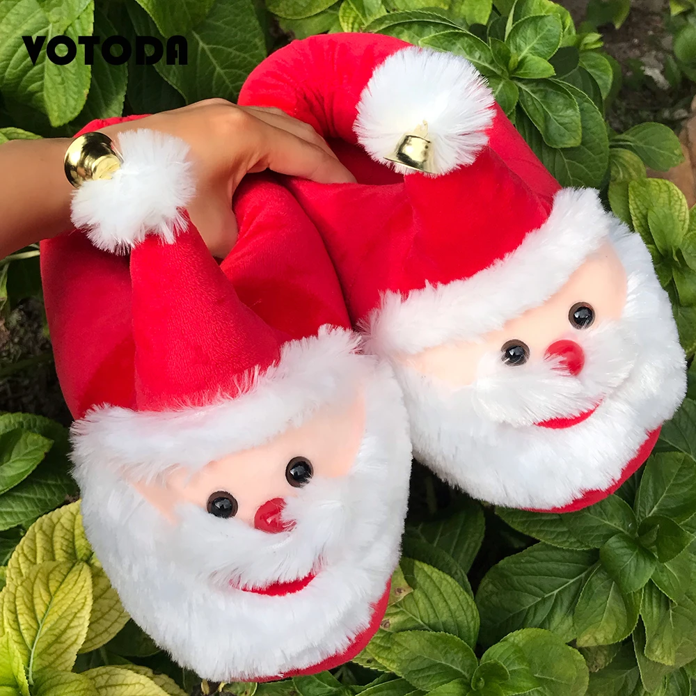 Santa slippers women Clearance
