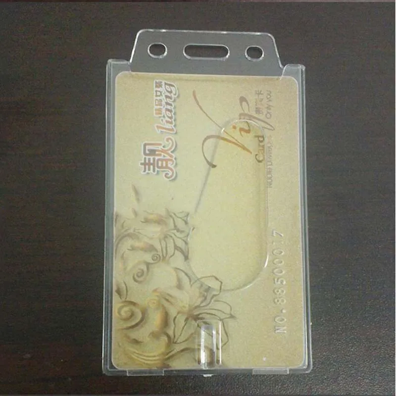 Wholesale 10 PCS/lot 100X60X4MM Transparent Case Clear Vertical  Card ID Credit Holder