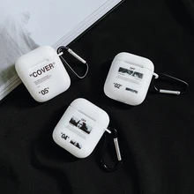Nóng Tắt Vintage Tranh Sơn Dầu Silicone Mềm Dành Cho Apple AirPods Tai 1 2 Trắng Bluetooth Không Dây Tai Nghe Chụp Tai Bao Da Với móc Khóa(China)