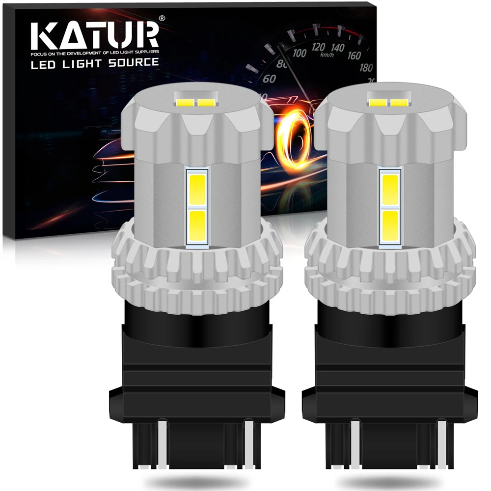 Katur 2 шт. 1000Lm T25 Светодиодная лампа двойной контактный штык 3157 белый