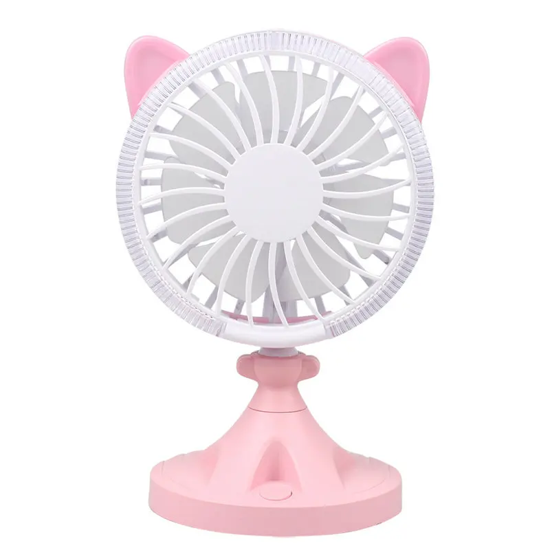 

Colorful Mini USB Rechargeable Air Cooling Cat Shape Fan Desk Fan Travel Home Student Dormitory Portable Desktop Office Fan
