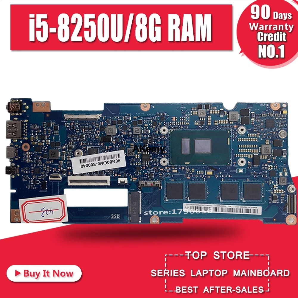 Akemy UX330UAR материнская плата для ноутбука ASUS UX330UAR UX330UA UX330U U3000U Mianboard i5-8250U 8G ram обмен Akemy UX330UAR материнская плата для ноутбука ASUS UX330UAR UX330UA UX330U U3000U Mianboard i5-8250U 8G ram обмен
