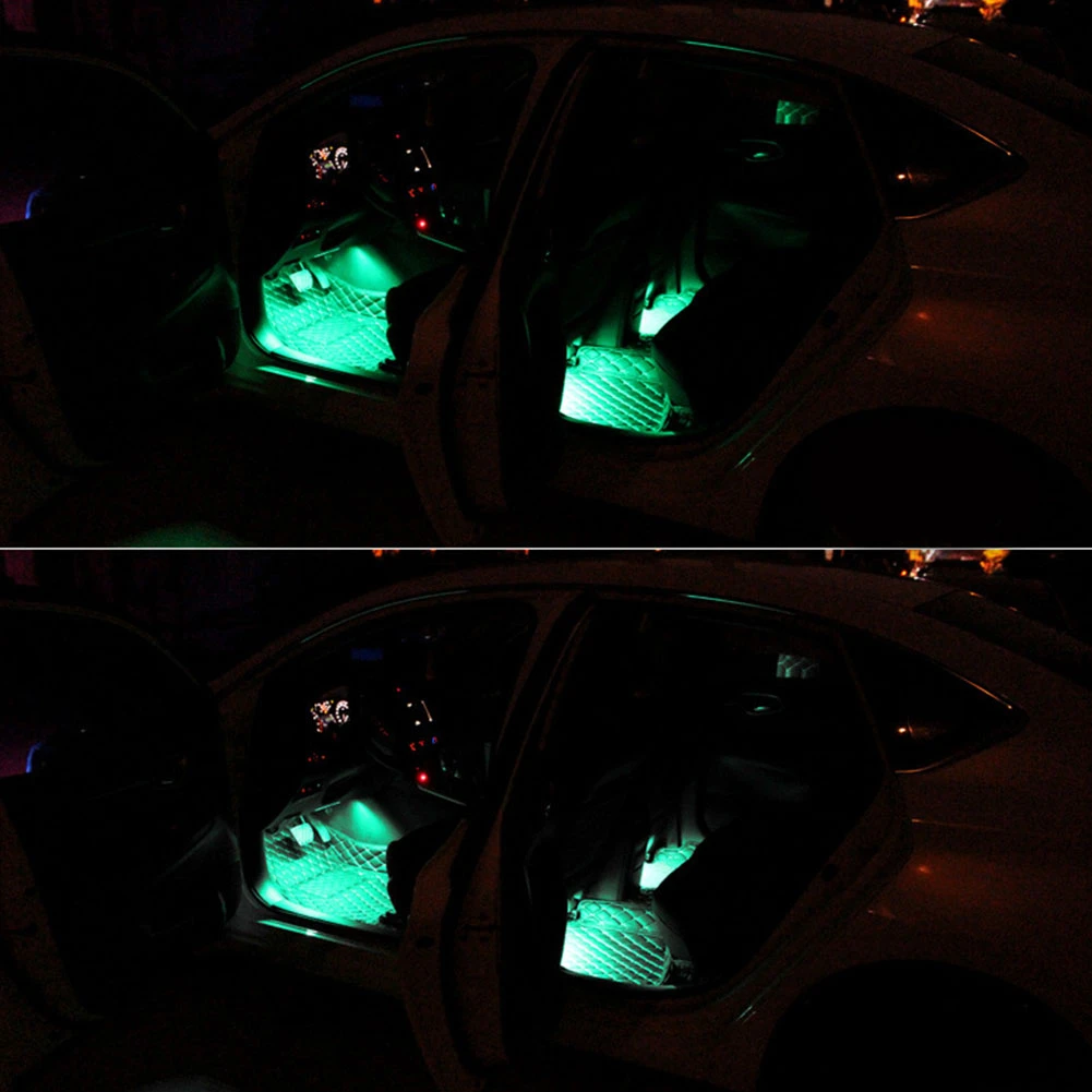 4 в 1 Smd 5050 музыкальный пульт дистанционного управления Rgb светодиодный светильник для салона автомобиля Diy атмосферное украшение неоновый Водонепроницаемый 16 цветов