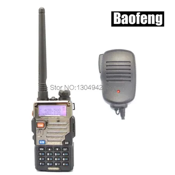 

Radio sets New Black BAOFENG UV-5RE VHF/UHF Dual Band ham two way Radio amateur walkie talkie + Speaker Mic Telecom Parts