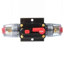 Автомобильный встроенный автоматический выключатель сбрасываемый восстанавливаемый стерео аудио держатель предохранителя 40А самопроверка и ручное управление