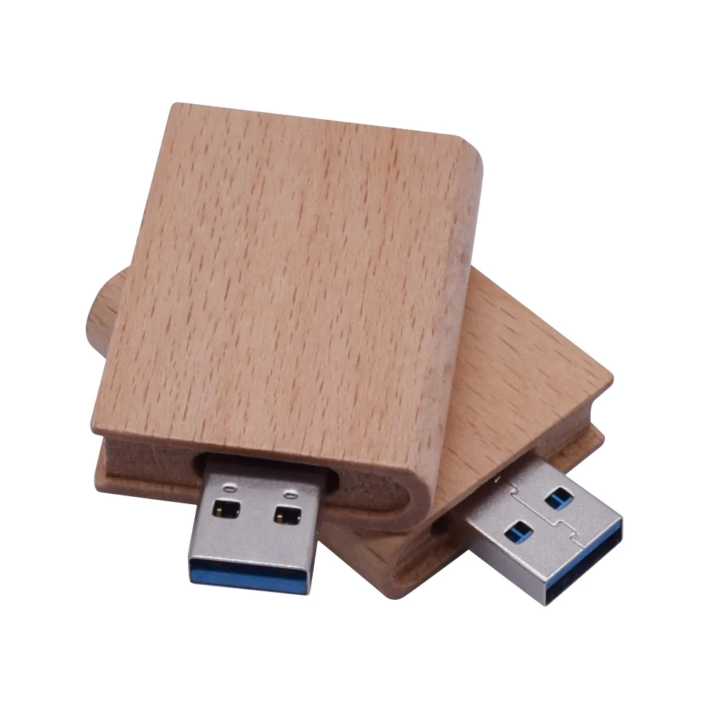 Высокоскоростной изготовленным на заказ логосом деревянная книжная Usb флэш