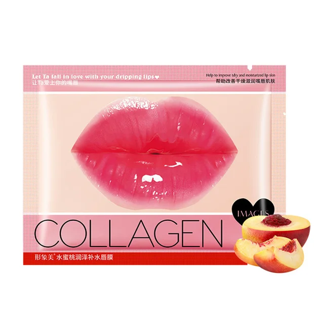 Crystal Collagen Lip Plumper Mask Honey Essence Lip Mask Pads Moisturizing Nourishing Patch Pad Scrub Lips