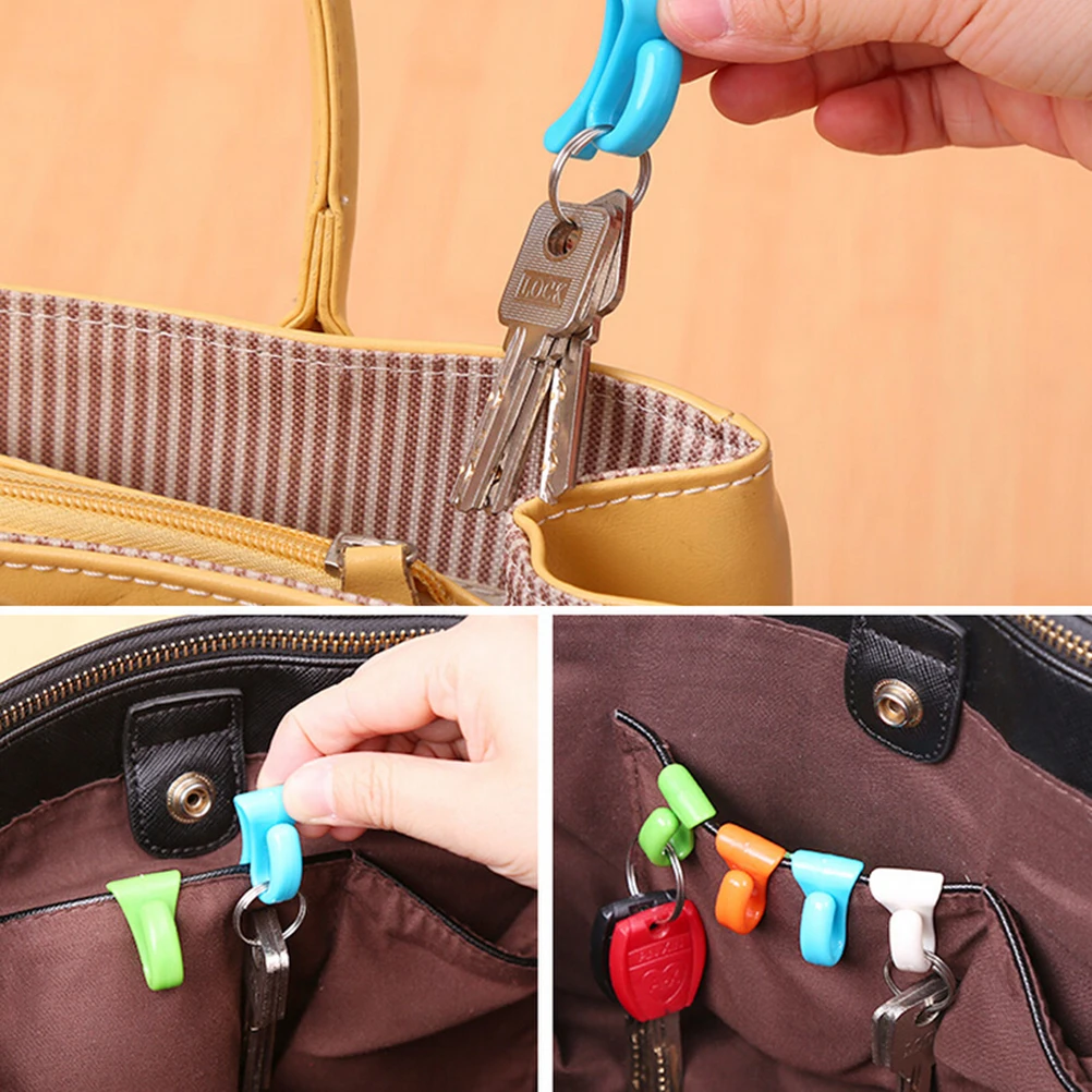 2 шт. креативный практичный анти-потерянный мешок внутри Встроенный держатель для ключей сумка внутренний зажим для ключей для удобной переноски