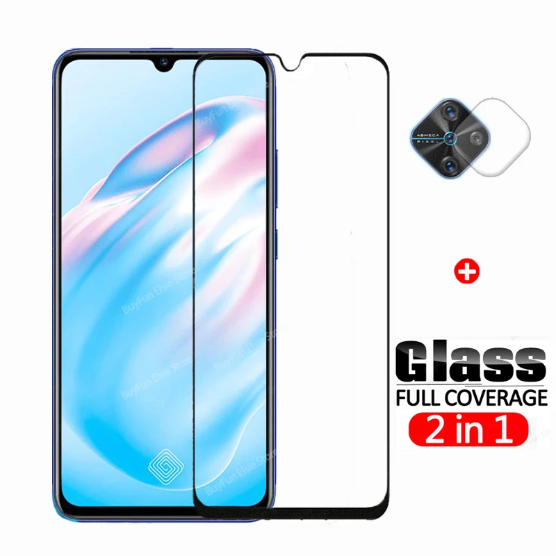 2 в 1 закаленное стекло для Vivo V17 Защитная пленка экрана V 17 V1945A V1945T стеклянная