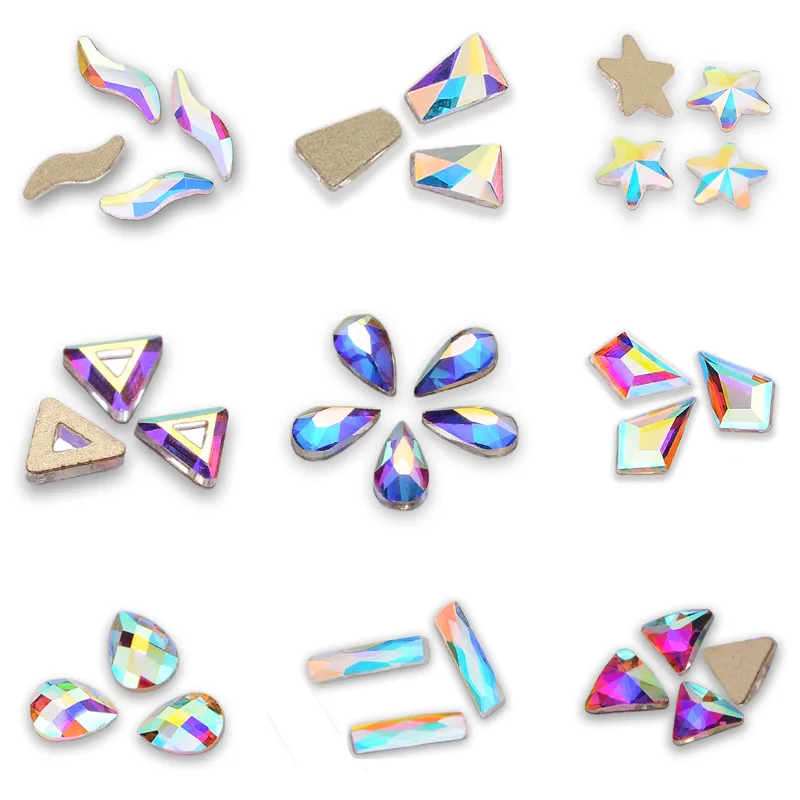 

New Crystal AB Fancy Nail Art RhinestonesDIY Nails Art Decoration and Crafts