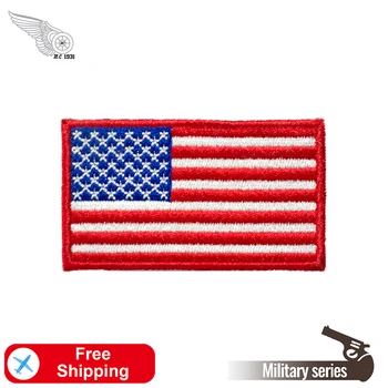 

US Flag Embroidery Iron on Patches for Clothes Applique Morale Military Badges Customized DIY Motorcycle Rider Biker Accessories