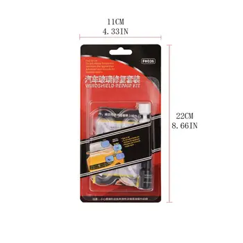

Windshield Repair Kit Quick Fix DIY Car Wind Glass Bullseye Rock Chip Crack Star E7CA
