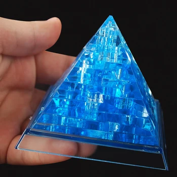 

3D Crystal Tomato Puzzle Flash Gold Tower 3D Puzzle with Light Children DIY Educational Toys