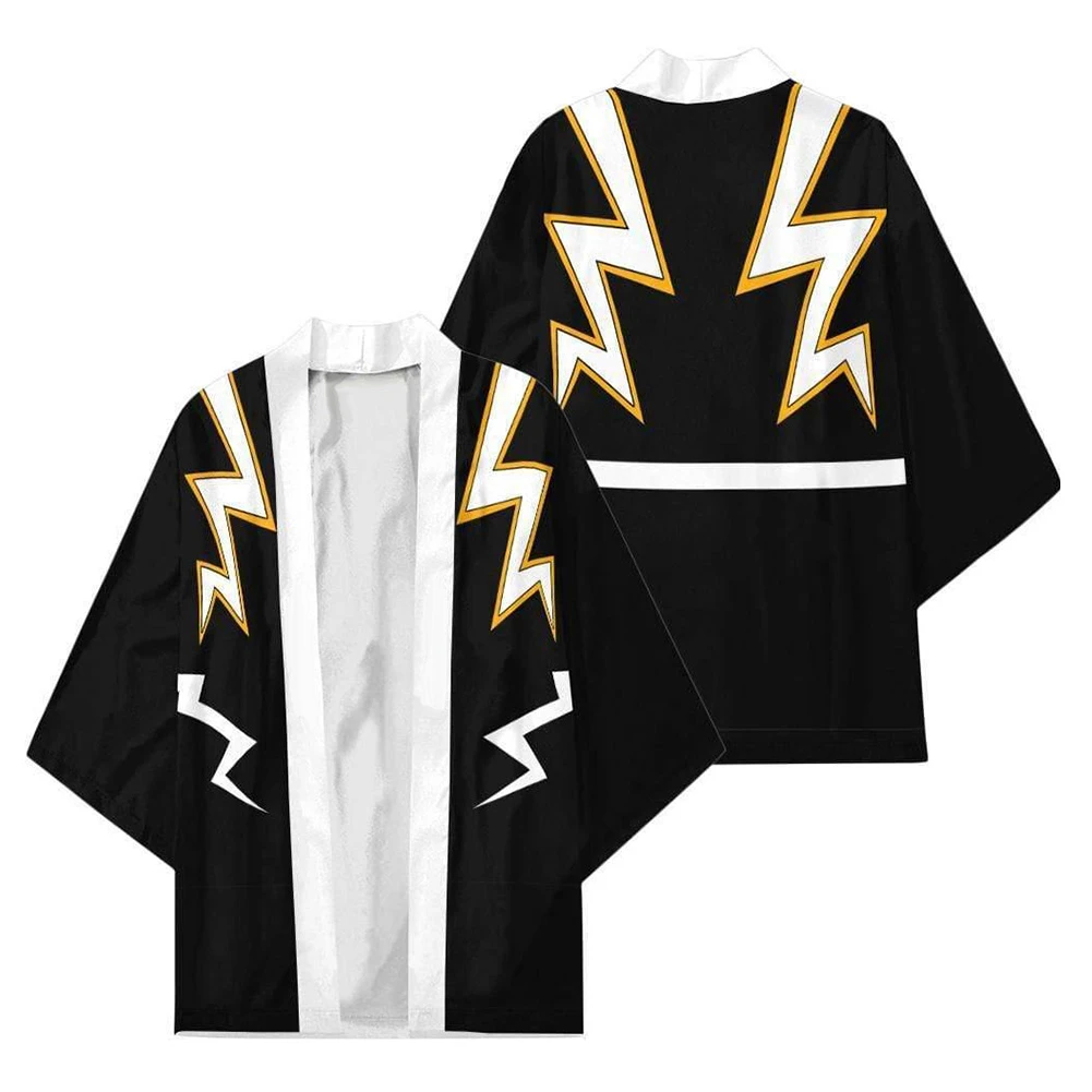 My Hero Academia Denki Kaminari Cloak Robe Black Kimono Cardigan Casual  Coat Uniform Top|Game Costumes| - AliExpress