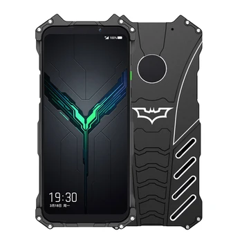 Перейти на Алиэкспресс и купить R-JUST для Black Shark 2 Pro Чехол оригинальный Бэтмен Броня Алюминиевый металлический чехол для Black Shark 2 2 pro чехол противоударный чехол