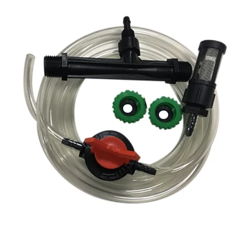 

Agricultural Venturi Fertilizer Injector Kit with 1/2 Inch to 3/4 Inch Threaded Greenhouse Irrigation Fittings 1 Set