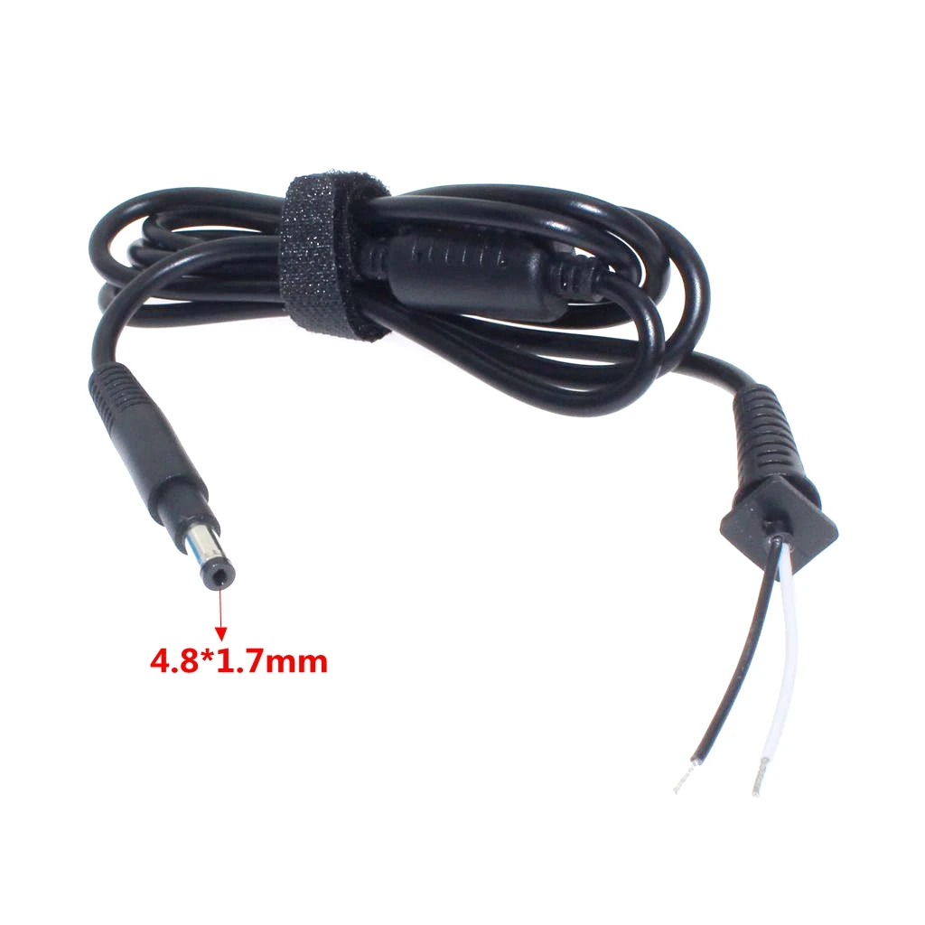 4.8x1.7mm Extended DC Jack Tip Plug Connector With Cord Cable for HP Compaq 510 515 Laptop AC Adapter 18.5V 3.5A