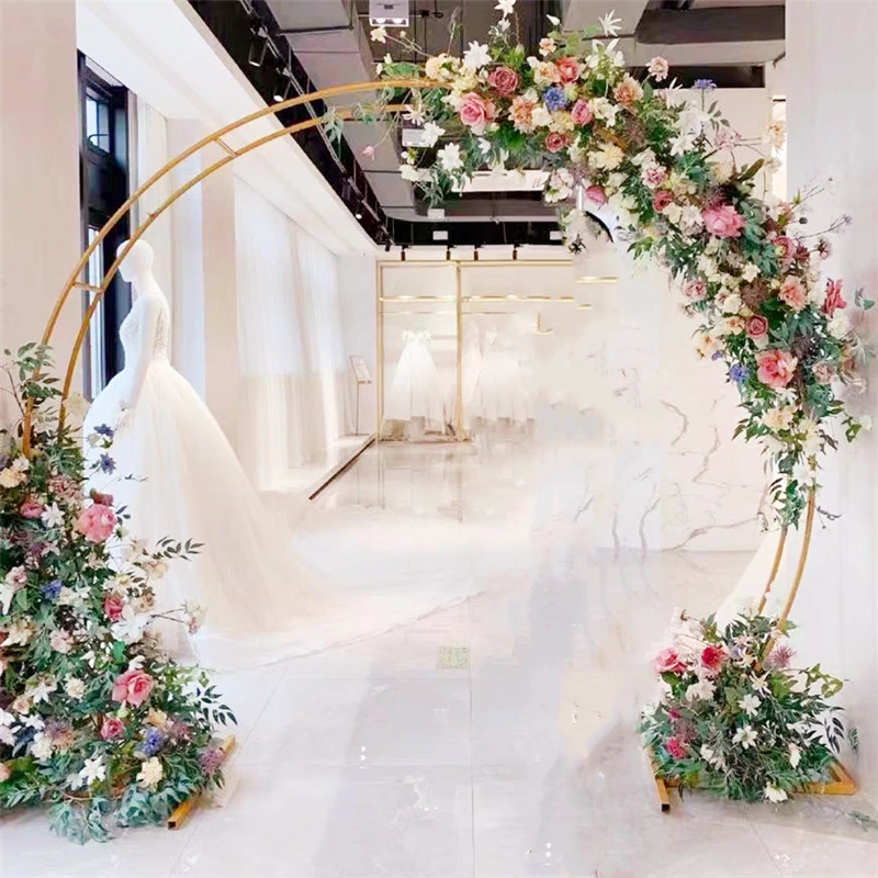 大阪正規品 金属製の円形フラワーラック 2 4m 2m 結婚式の装飾 背景の装飾 二重アーチの装飾 激安大阪直営店 Signature Johaness Com