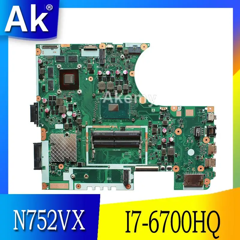 N752VX MB._0M / I7 6700HQ AS GTX950M 4G N16P GT A2 Материнская плата REV 2.0 для Asus N752V ноутбука DDR4 RAM 100%
