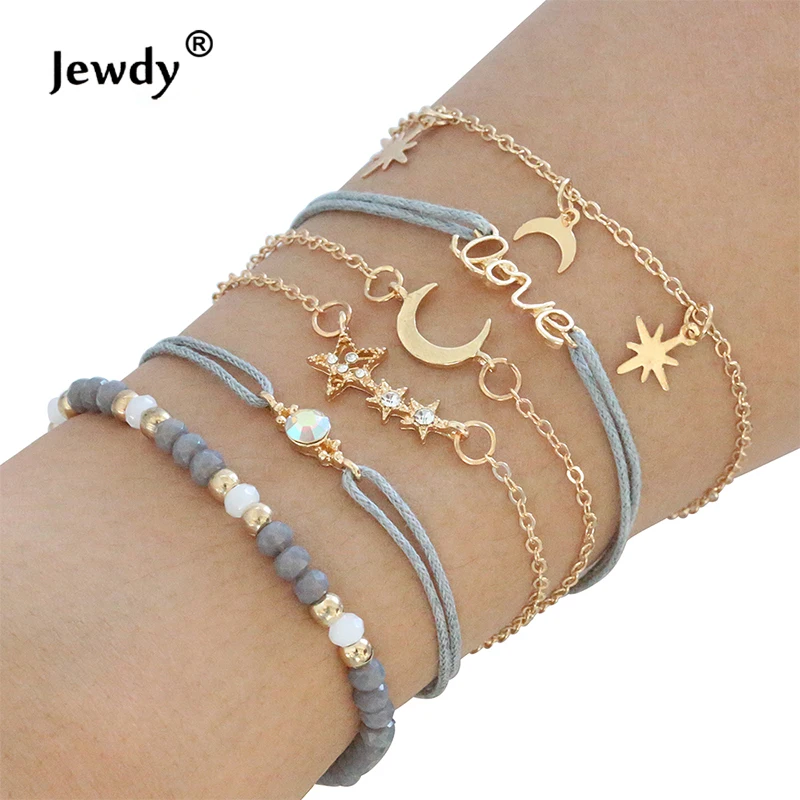 Femmes Bijoux Perle Fleur Cadeau Love Heart Crystal Bracelet Bangle Fashion Charme