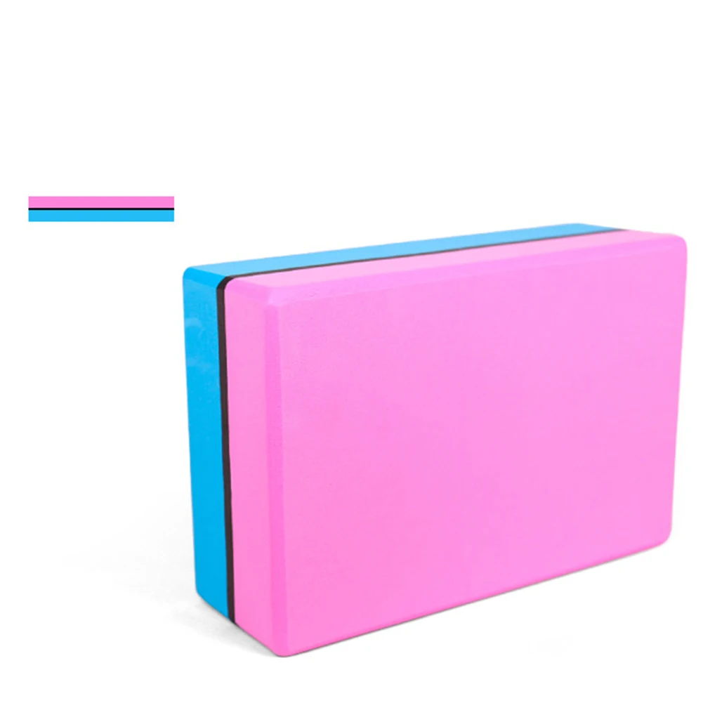 Розовый EVA Yoga Block Brick Home Exercise Pilates Gym Foam Workout Sports Stretching Aid Body Shaping Health Training Fitness Equipment - Цвет: Розовый