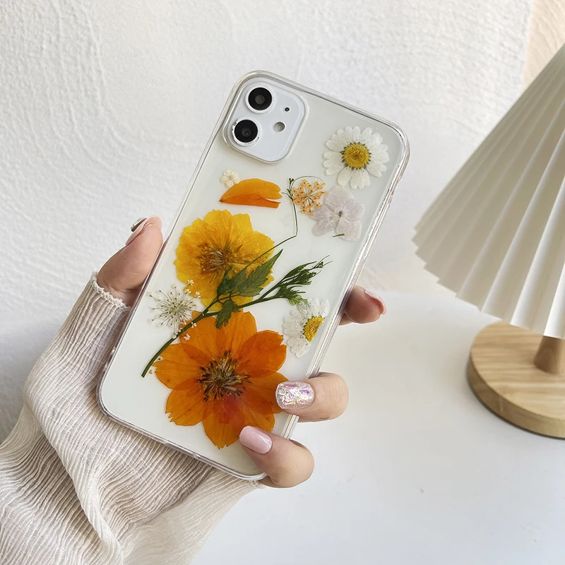 Vintage Dried Flowers Soft Phone Case Cover