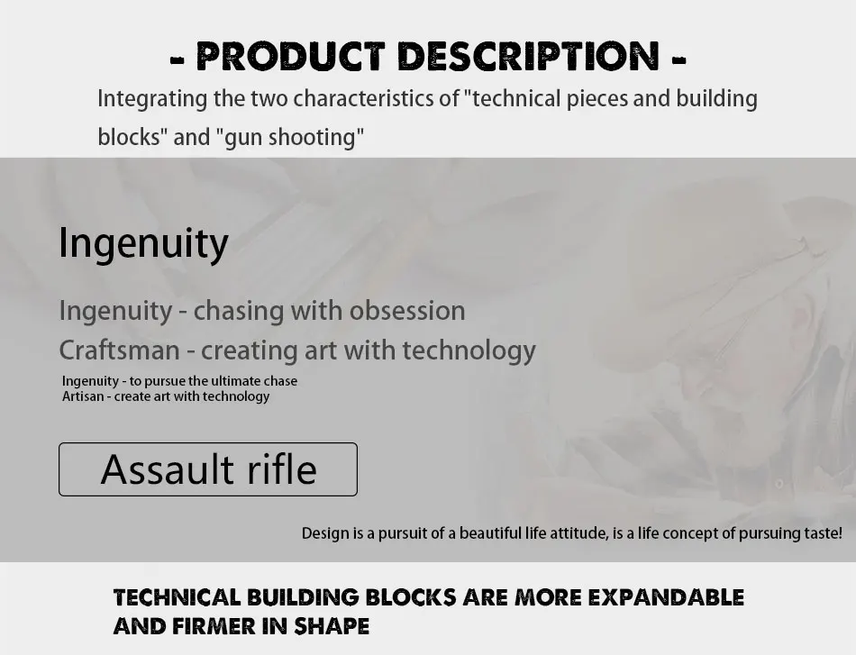 CADA C81001 Block Gun AK-47 Assault Rifle