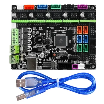 

HOT-Makerbase MKS Gen L 3D Printer Motherboard Control Board Controller Compatible with Ramps 1.4/Mega2560 R3 Support A4988 8825