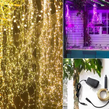 

100 LEDs String Lights with 5 Strands String Fairy Lights Bunch Lights White European standard light string A1