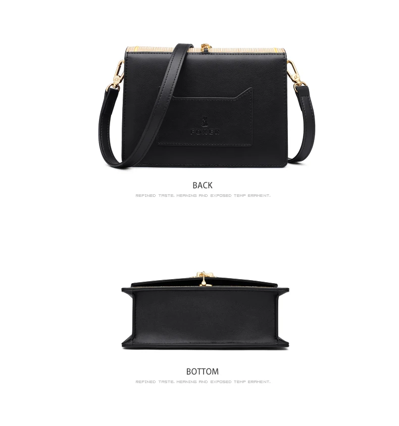 FOXER Chic Women Tassel Small Flap Bag Female Little Personality Crossbody Bag Simple Messenger Bags Valentine's Day Gift