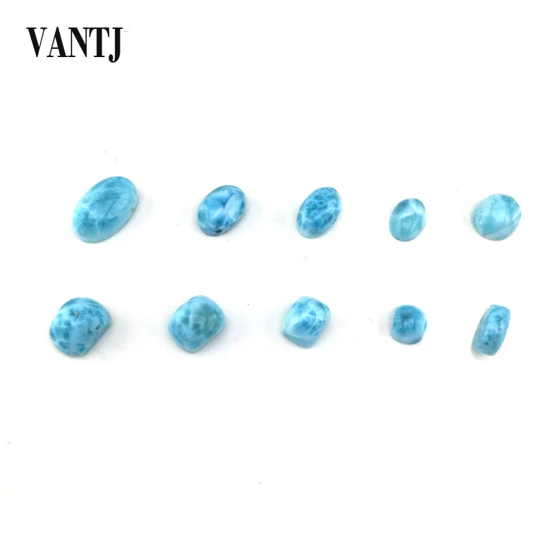 Роскошные ювелирные изделия из натурального ларимара с драгоценным камнем