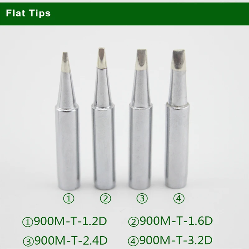 

936 Heat Resistance Soldering Tips Lead-free Constant Temperature Universal Solder Iron Tips 900 Series 10PCS
