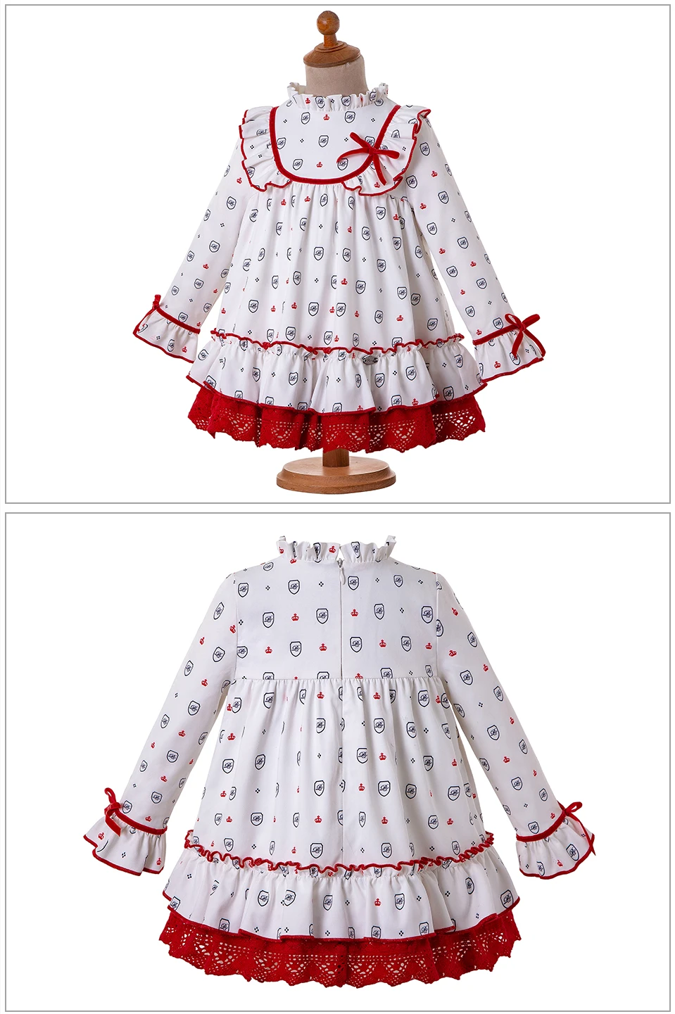 Pettigirl/осенние белые детские комплекты одежды с принтом платье для маленьких девочек+ штаны на подгузник+ шапочка, рождественские наряды для девочек с бантом, детская одежда