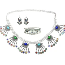 Индийские серьги-подвески из бисера с кисточками, ожерелье, браслет на талию, цепочка для живота, ювелирное изделие в богемном стиле Jhumka