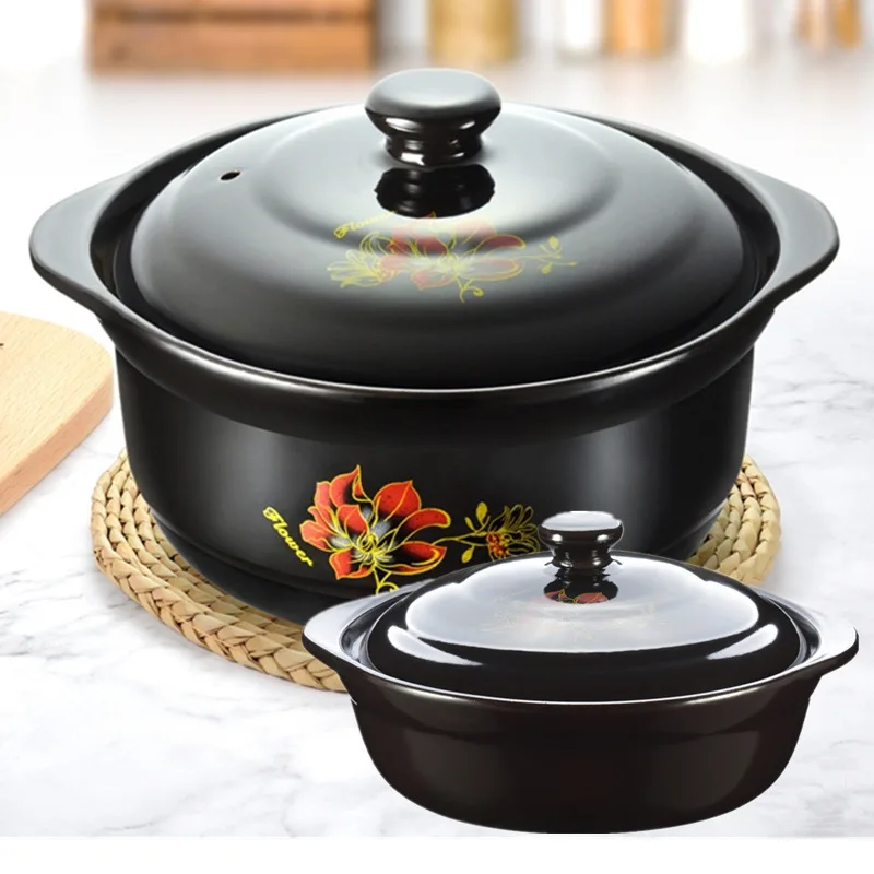 

New Products Electric Ceramic Cooktop Soup Rice Earthenware Pot Stewing Pot Household Fuel Gas Ceramic Making Soup Casserole Ste