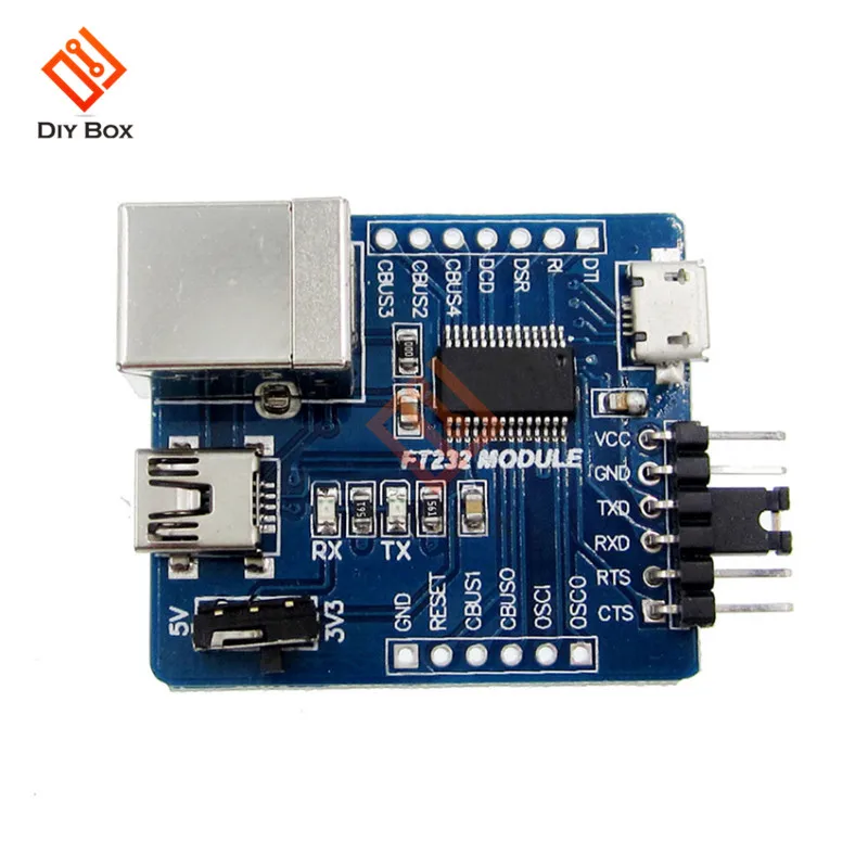 Модуль передачи USB 3 в 1 FT232RL шт. модуль FT232 типа B/MINI/Micro Three интерфейс для UART|Детали и